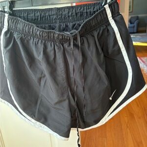 Nike Women's Black Shorts with White Trim